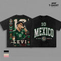 Mexico Levi Ackerman Anime Soccer T Shirt, Attack on Titan Vintage Wash Graphic Tee, World Football Tour 2026 Streetwear, Futbol Fan Apparel