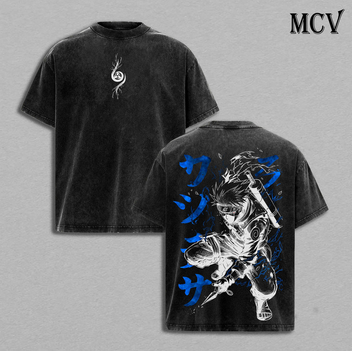 Kakashi Hatake Naruto Hidden Leaf Shinobi Anime Vintage Washed Tee