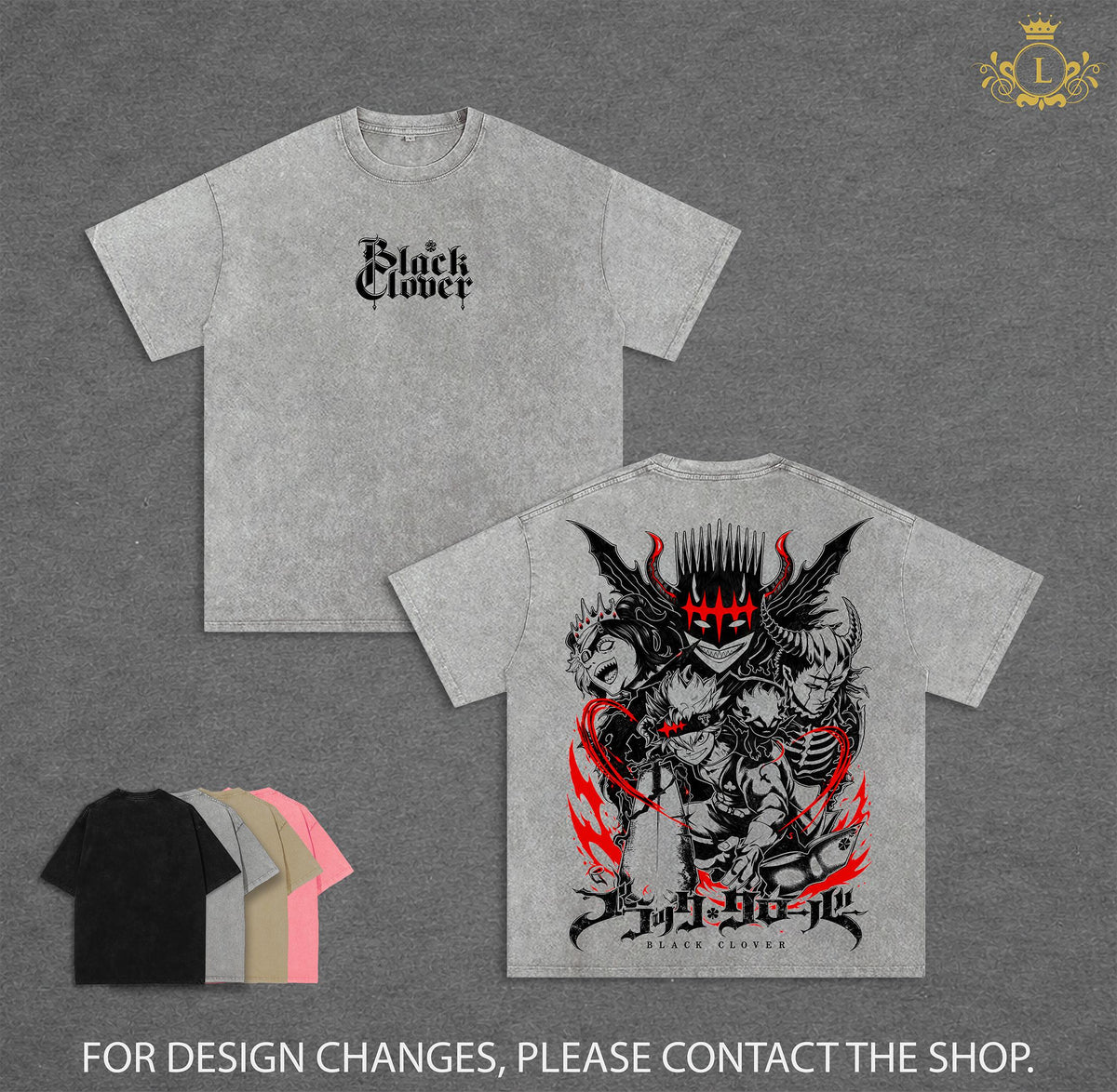 Asta Black Clover Ss 2 Black Bulls Anime Vintage Washed Tee