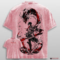 Mikasa Ackerman T Shirt – AOT Anime Tee, Vintage Washed Oversized Streetwear