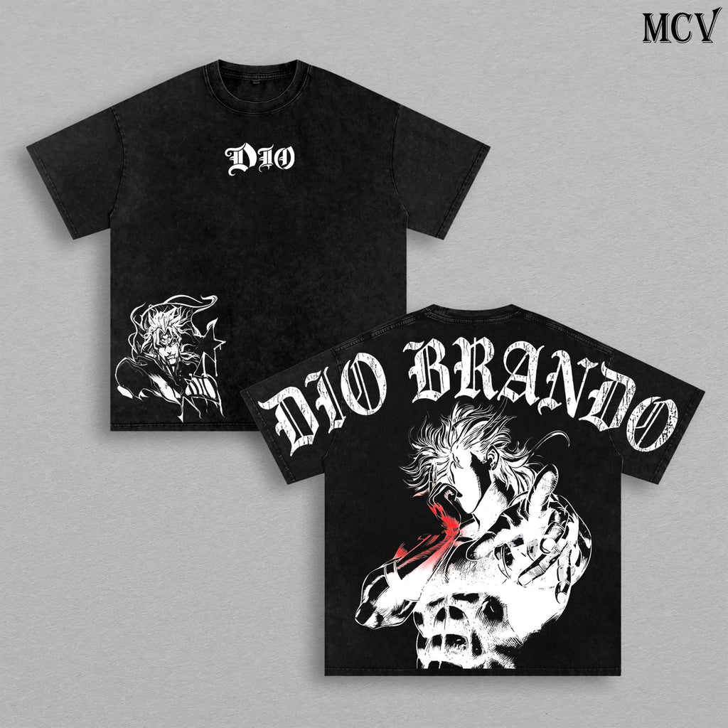 Dio Brando JoJo’s Bizarre Adventure Steel Ball Run Anime Washed Tee