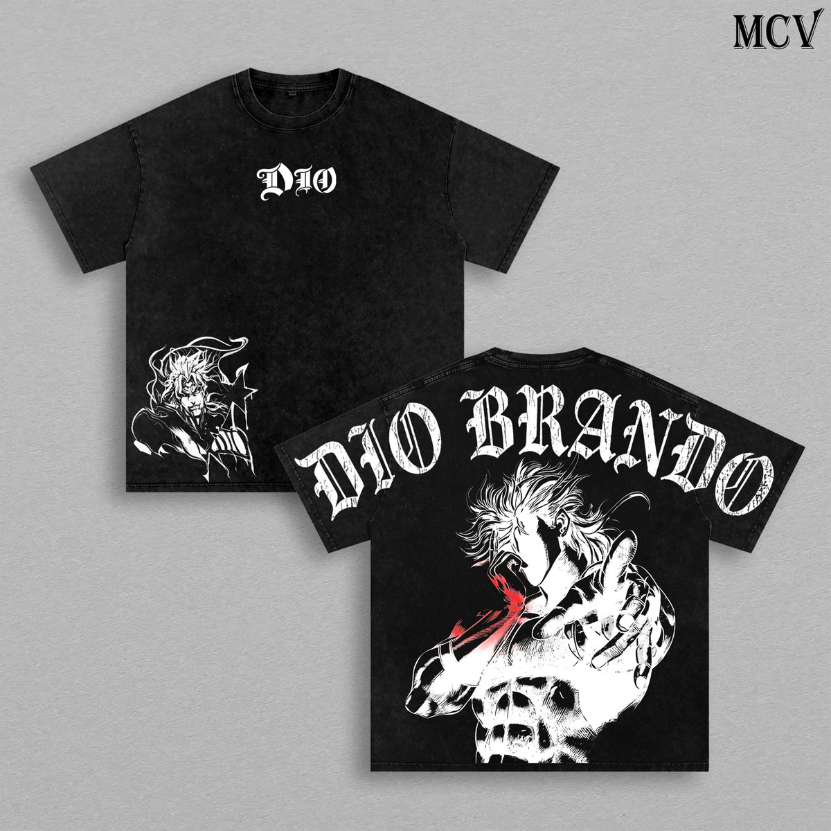 Dio Brando JoJo’s Bizarre Adventure Steel Ball Run Anime Washed Tee