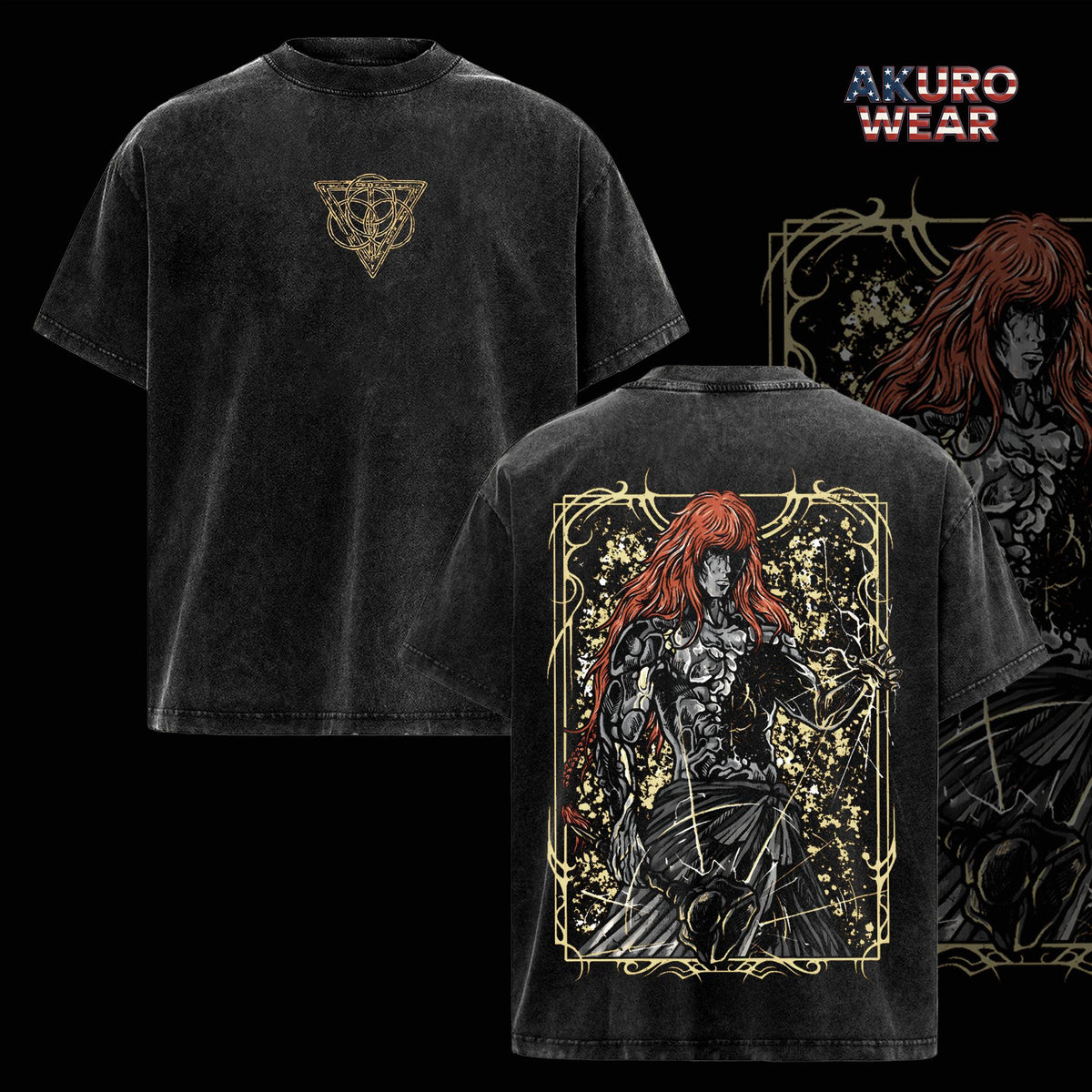Radagon Elden Ring Dark Fantasy Warrior Vintage Washed Tee