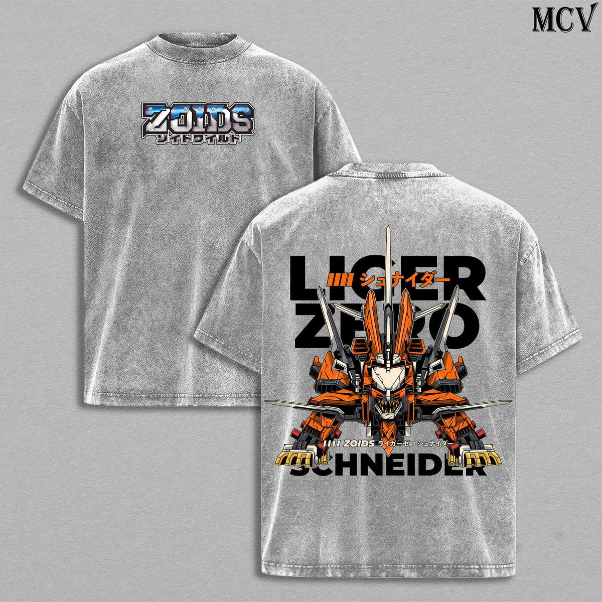 Liger Zero Schneider Zoids New Century Zero Anime Vintage Washed Tee