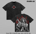 Kenpachi Zaraki Bleach Thousand-Year Blood War Vintage Washed Tee, Soul Reaper Captain Anime Graphic Oversized Heavyweight Cotton Shirt