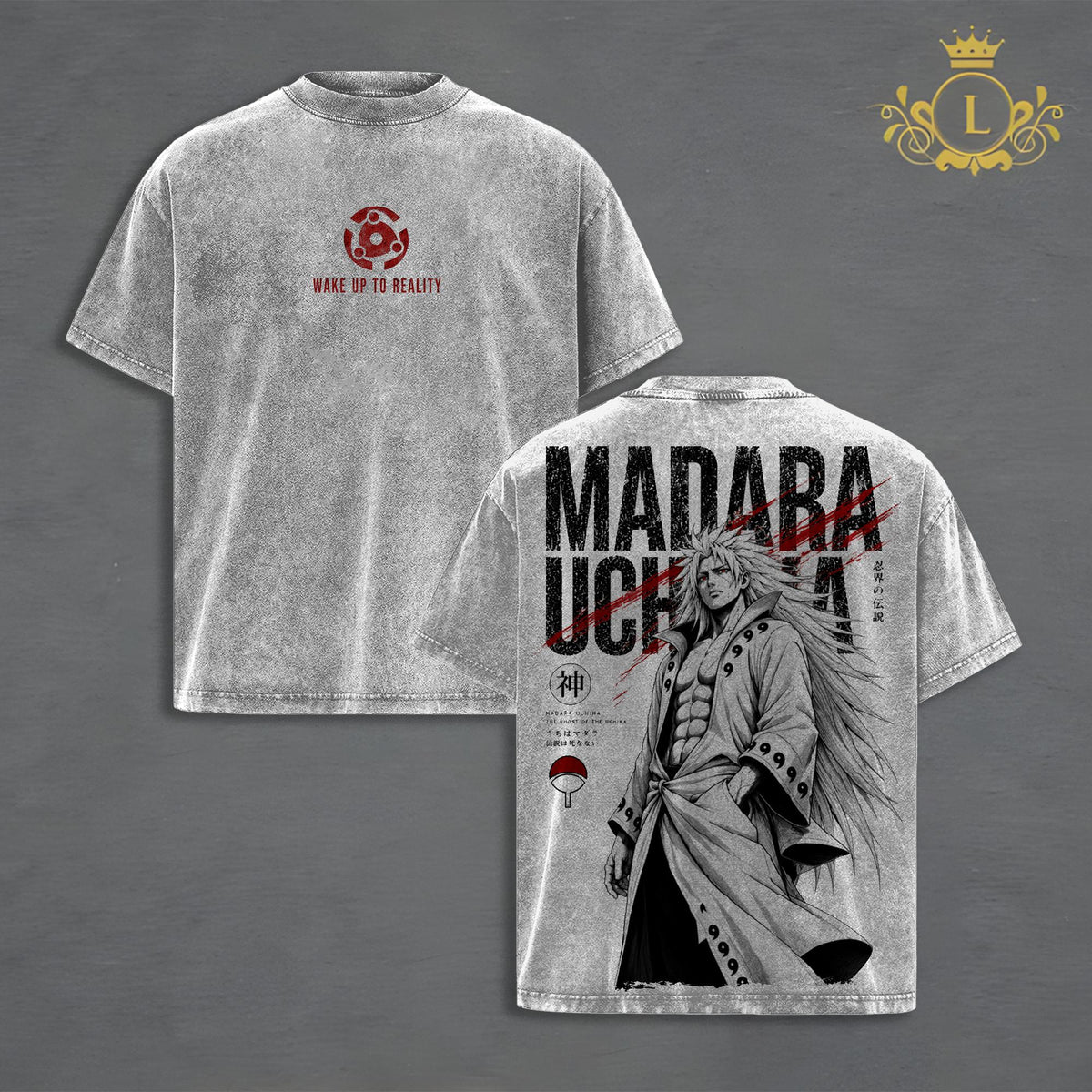 Madara Uchiha Sharingan Anime Vintage Washed Tee