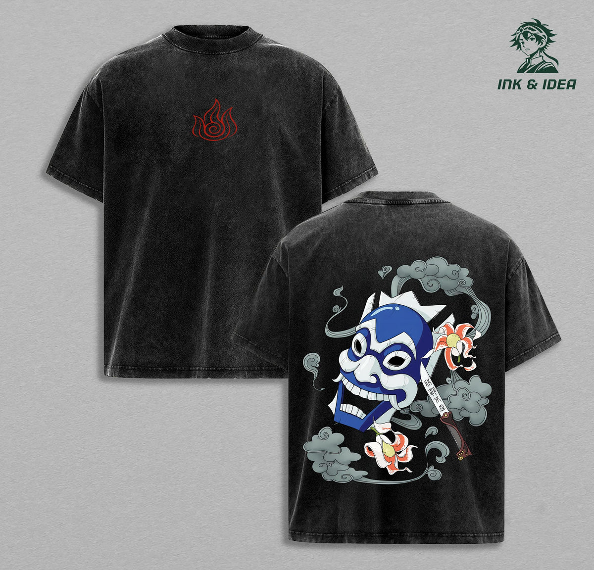 Avatar The Last Airbender Zuko Blue Spirit Mask T-Shirt Anime Graphic Tee
