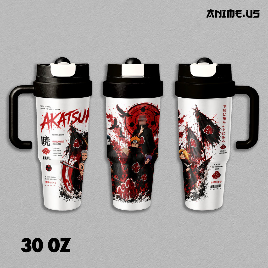 Akatsuki Crimson Cloud Anime Tumbler 17oz 24oz 30oz