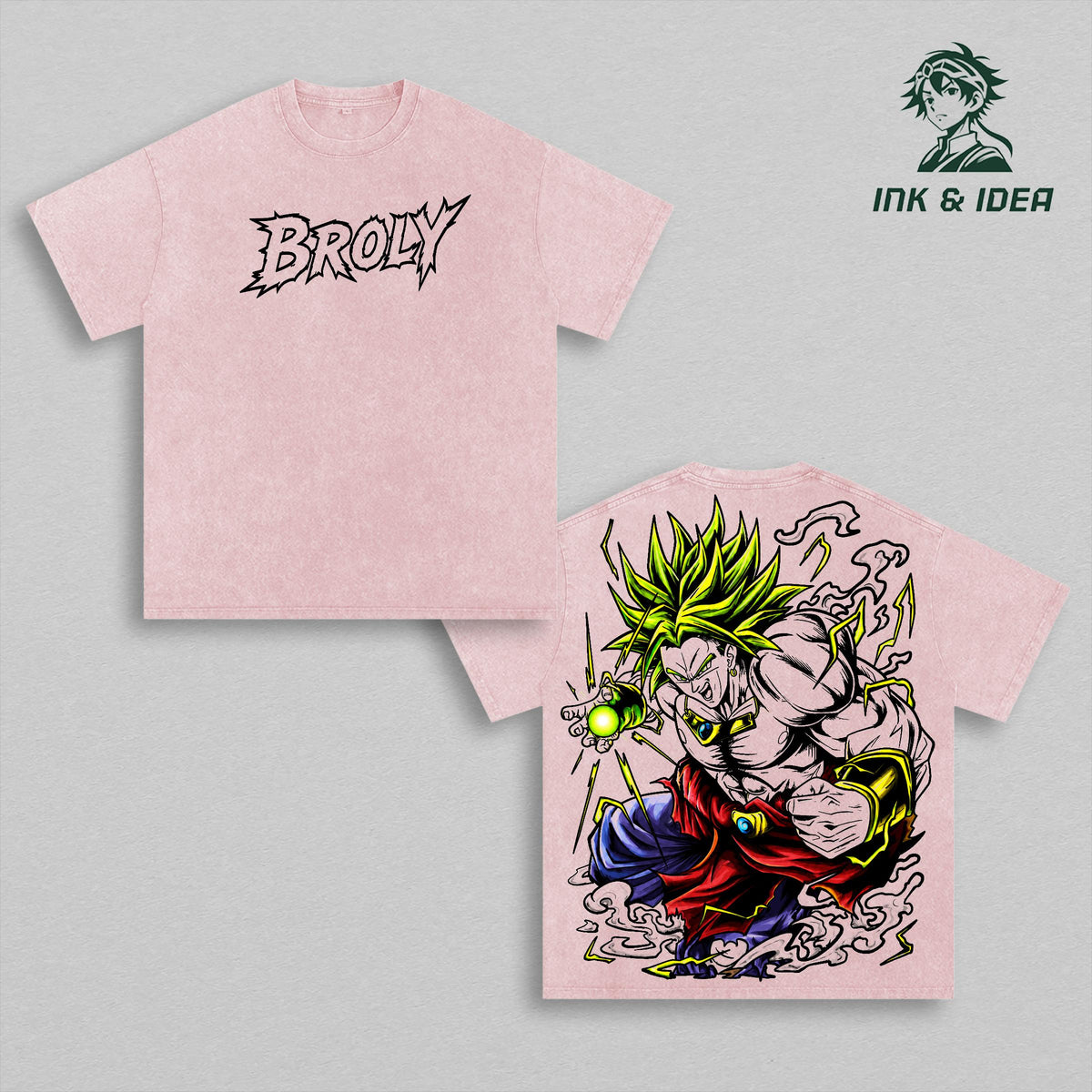 Broly Legendary Super Saiyan Vintage Washed Anime Tee, Dragon Ball Z Broly Graphic Shirt, Oversized Streetwear T-Shirt
