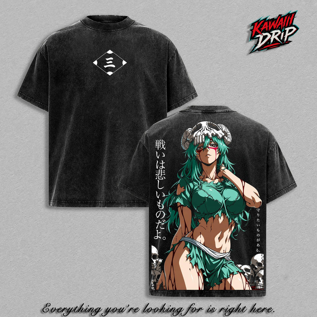 Nelliel Tu Odelschwanck Bleach Anime Graphic Vintage Washed Tee