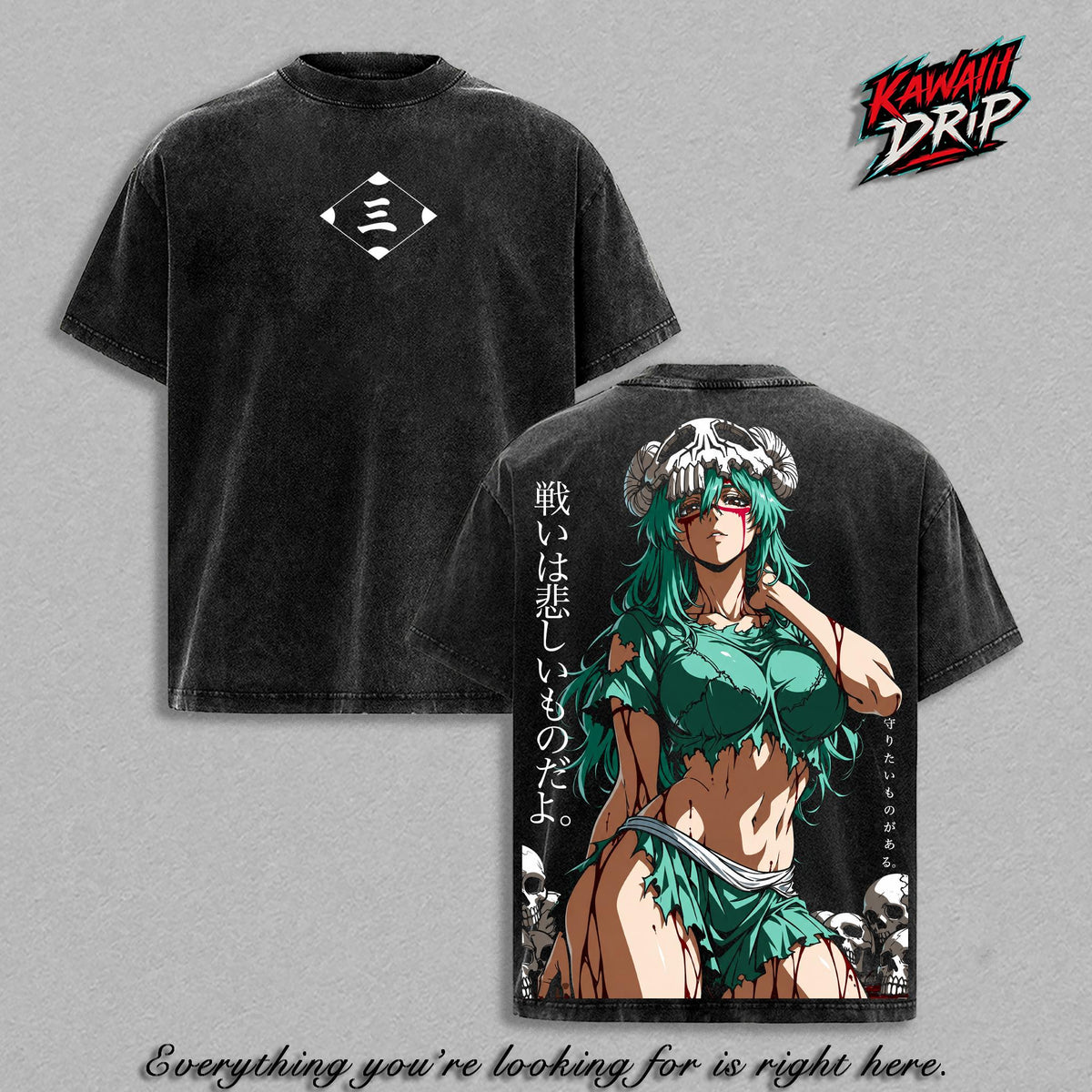 Nelliel Tu Odelschwanck Bleach Anime Graphic Vintage Washed Tee