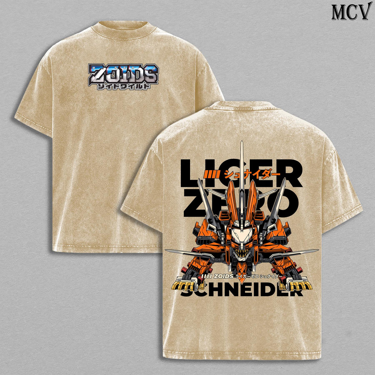 Liger Zero Schneider Zoids New Century Zero Anime Vintage Washed Tee