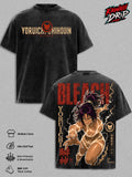 Yoruichi Shihouin Vintage Washed TShirt - Bleach Graphic Tee Oversized Heavyweight Cotton Streetwear Top Tshirt Gift for Bleach Fans Men & Women
