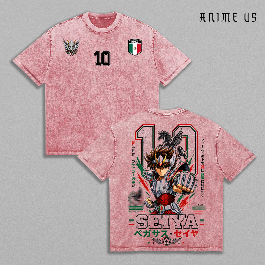 Seiya Mexico World Football 2026 Anime Vintage Washed Tee