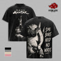 Aang Avatar T-Shirt, Appa Graphic Tee, Vintage Washed Anime Shirt, Oversized Heavyweight Cotton T Shirt, Streetwear Manga Graphic Tee