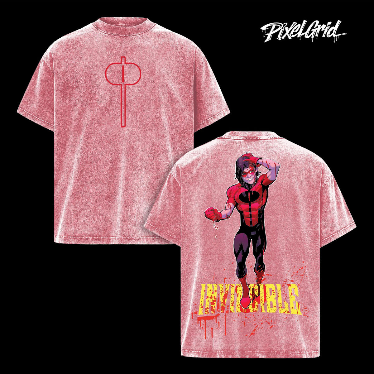 Oliver Grayson Kid Omni-Man Invincible Anime Vintage Washed Tee