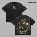 Levi Ackerman Attack on Titan Scout Regiment Anime Vintage Washed Tee