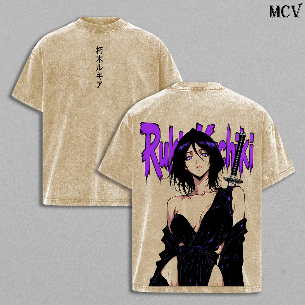 Rukia Kuchiki Bleach Sode no Shirayuki Anime Vintage Washed Tee