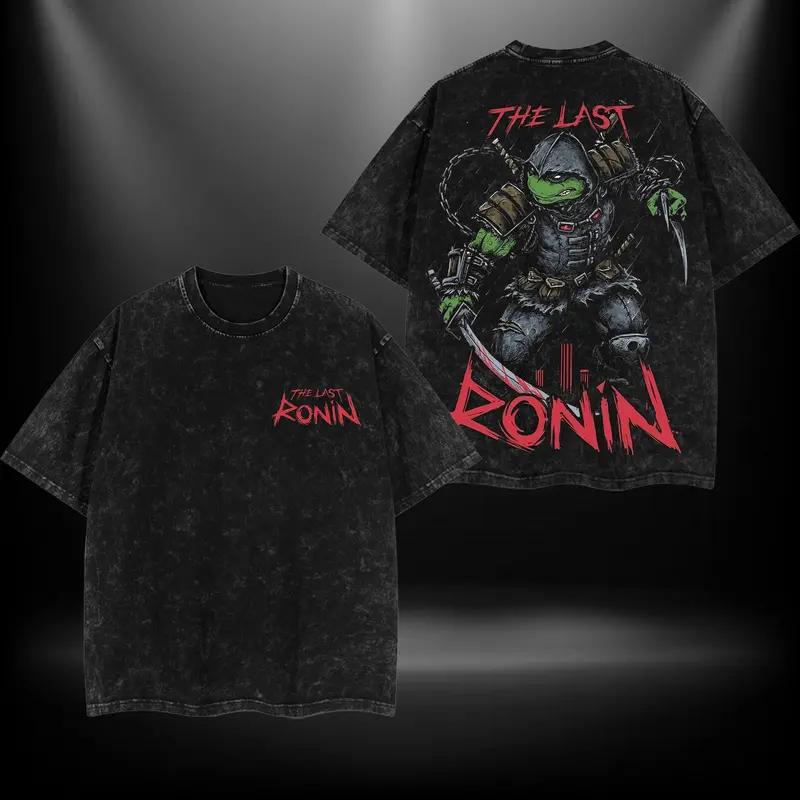 Michelangelo Mikey The Last Ronin Ninja Turtles Vintage Washed Tee