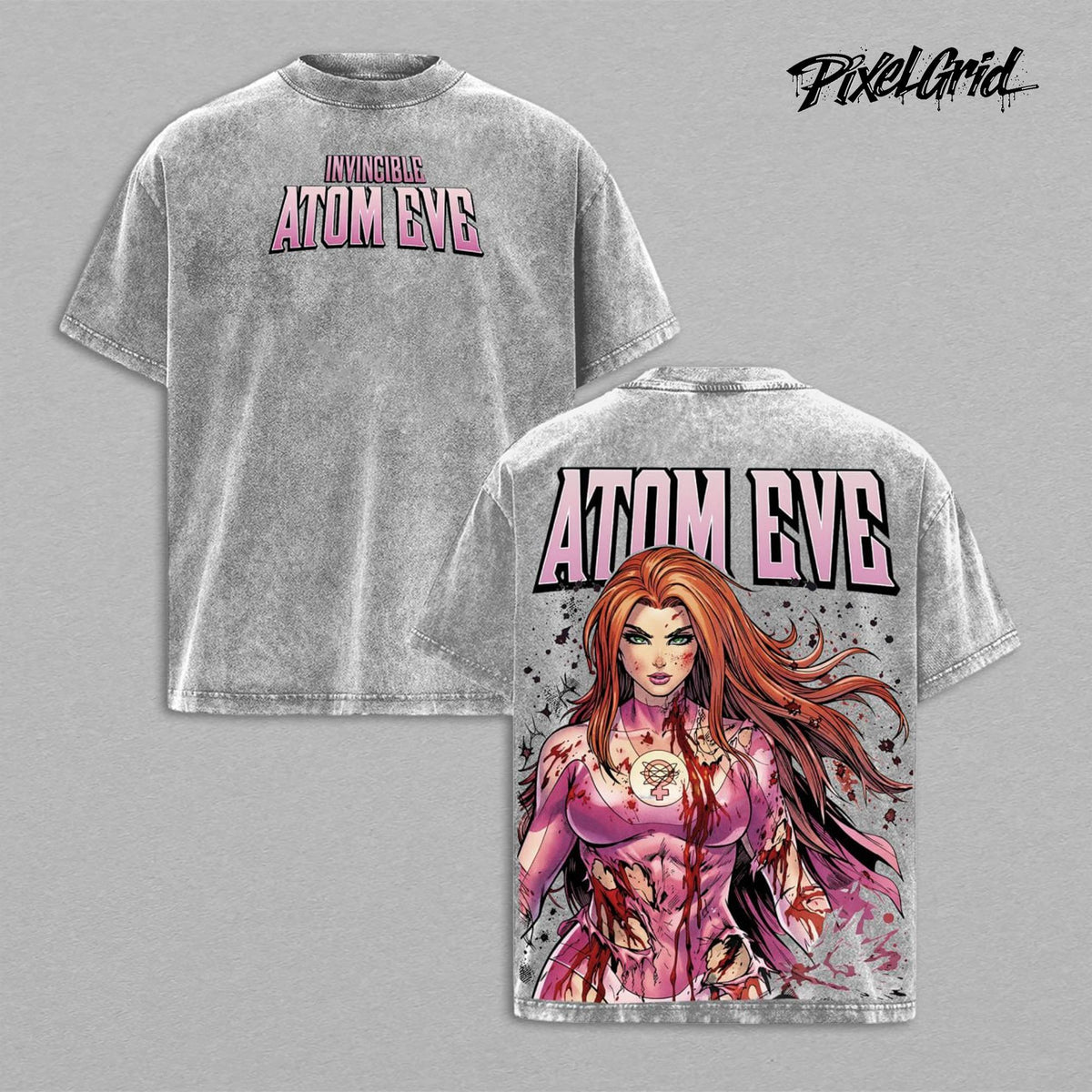 Invincible Season 4 Atom Eve Graphic Tees, Unisex Invincible VS Game Streetwear T-Shirt Gift, Washed Cotton Oversized Shirt, Menswear