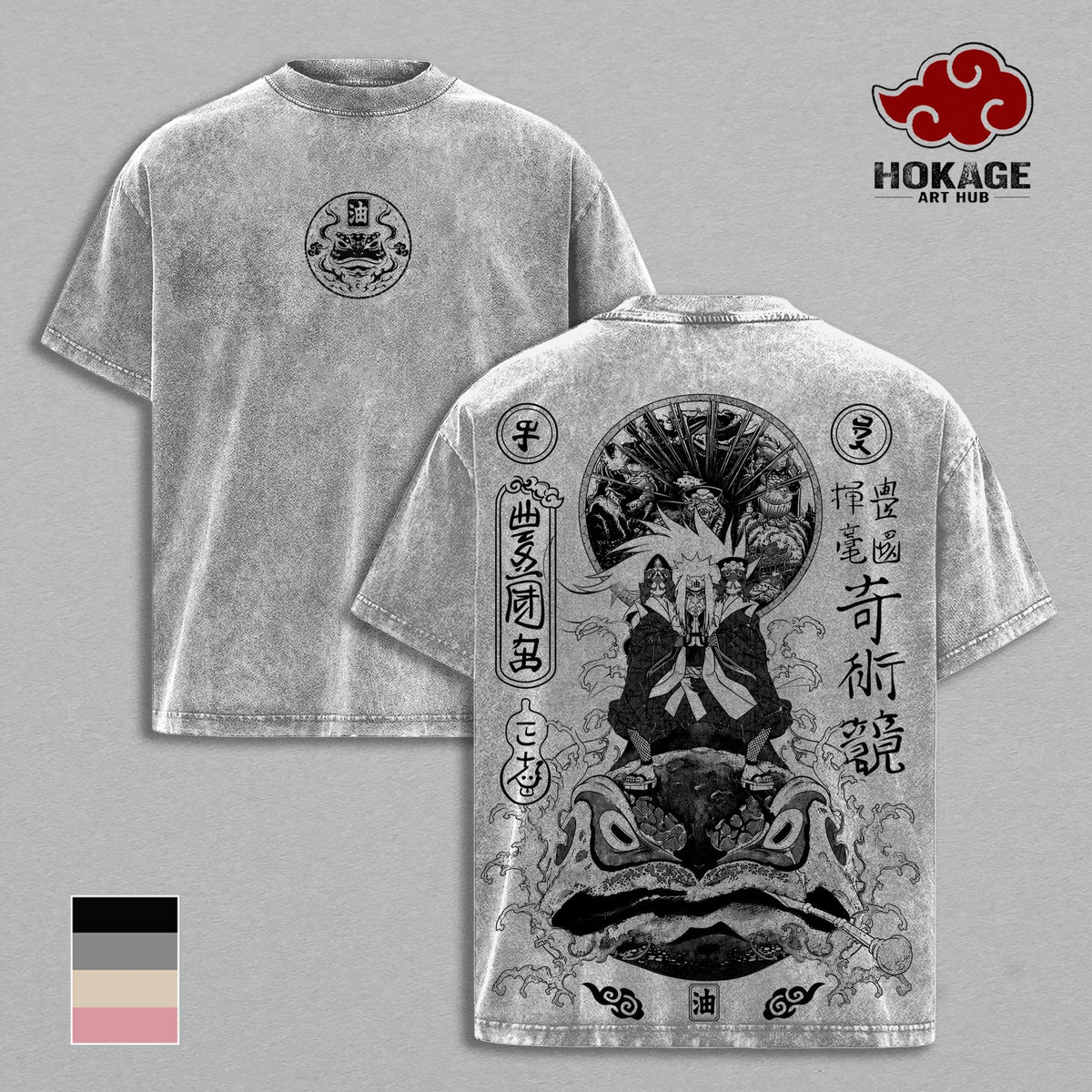 Jiraiya NRT Anime Vintage Washed Tee