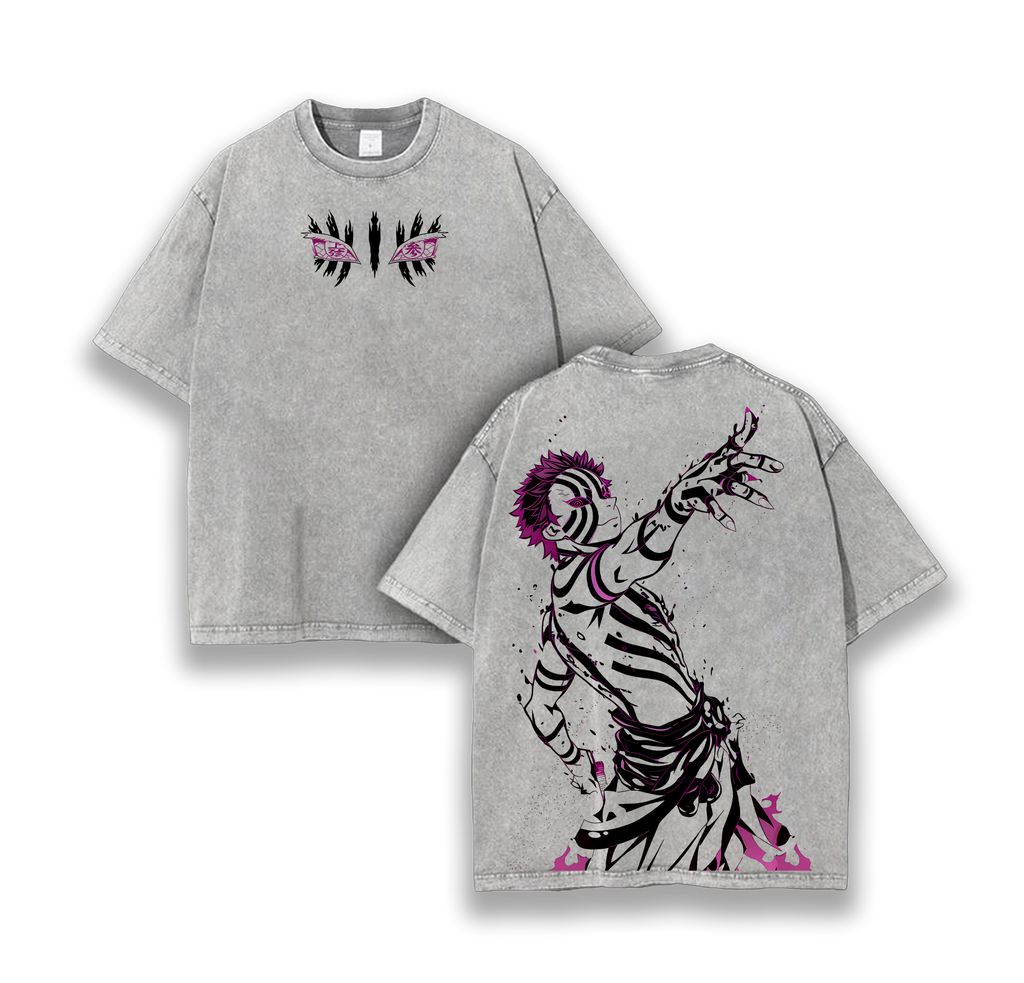 Akaza - Demon Slayer Infinity Castle Washed T-Shirt