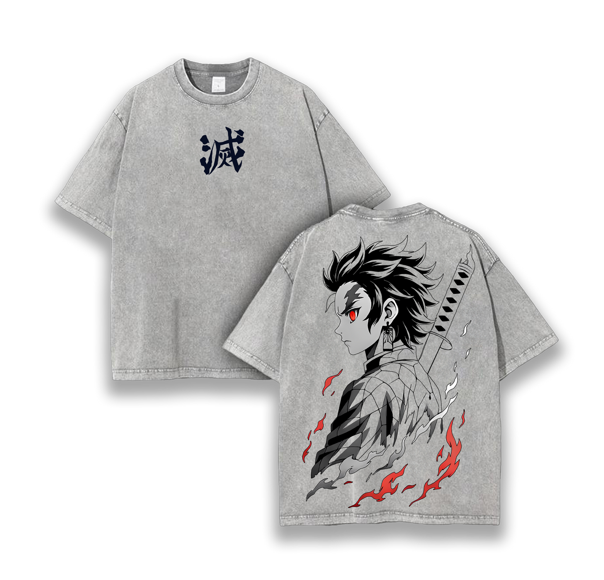 Tanjiro Kamado - Demon Slayer Infinity Castle Arc Washed T-Shirt