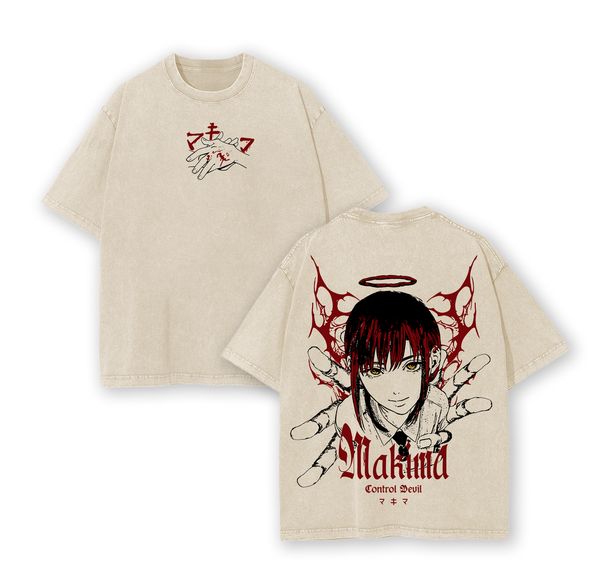 Makima Chainsaw Man Tee Washed