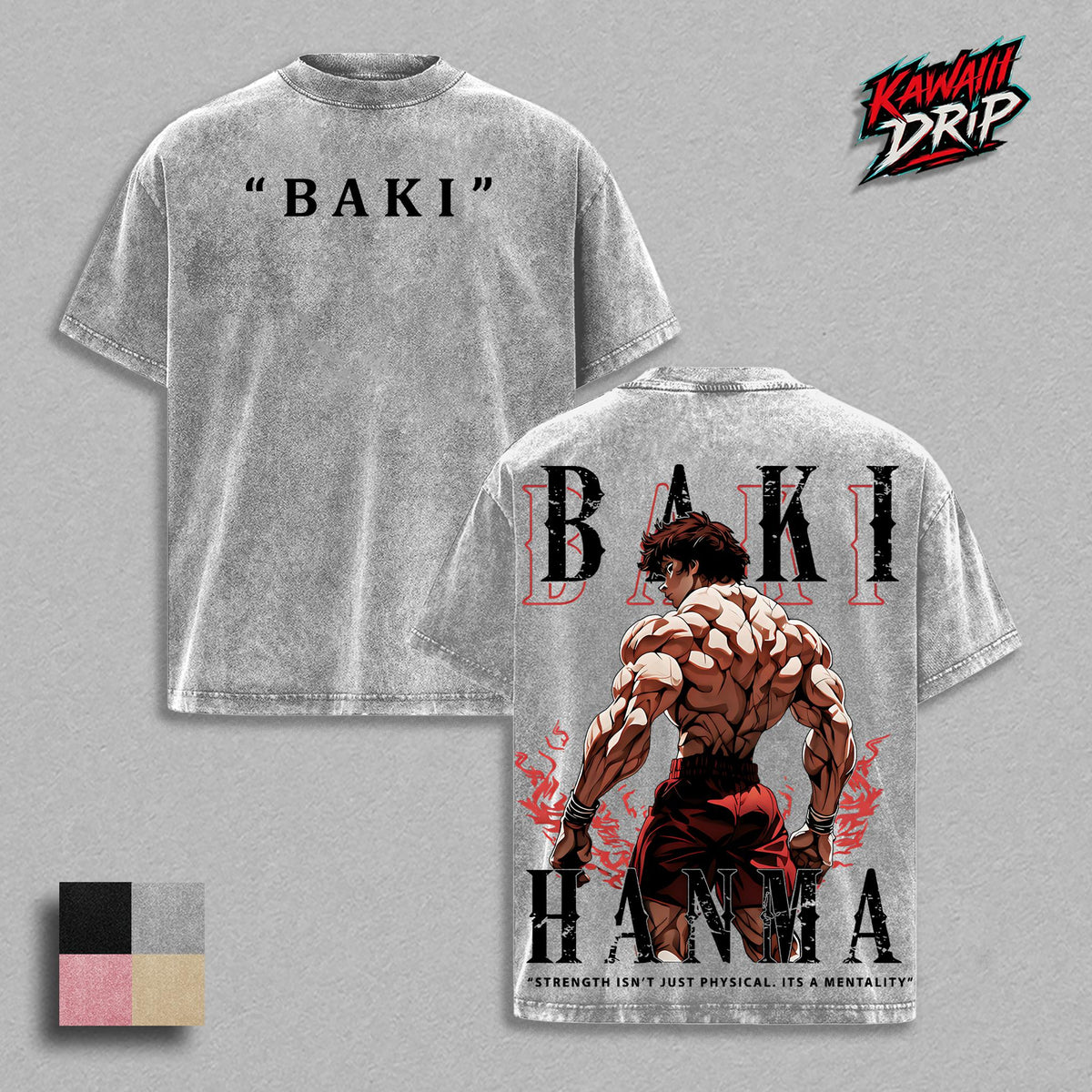 Baki Hanma Pump Cover Gym Anime Vintage Washed Tee