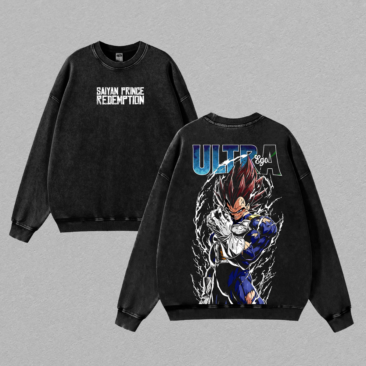 DBZ Prince Majin Symbol Ultra Ego Anime Vintage Washed Tee