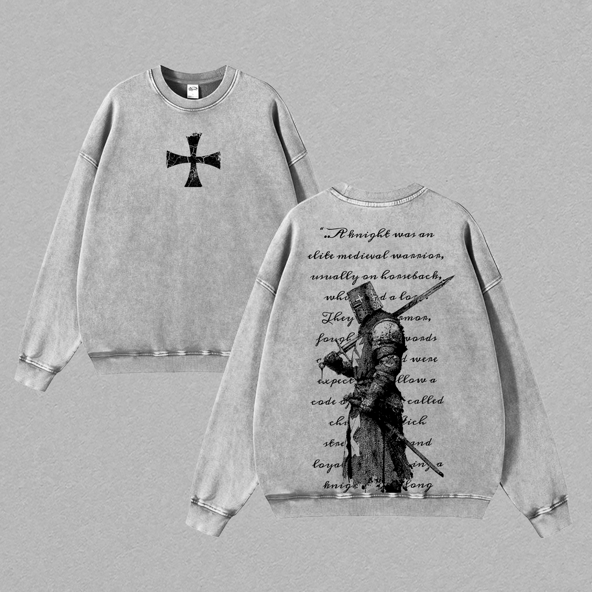 Crusader Knight Medieval Knight Christian Vintage Washed Tee