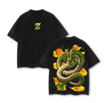 Dragon Ball Shenron Retro Edition Vintage Unisex Oversize Anime Manga Acid Washed Cotton T-shirt