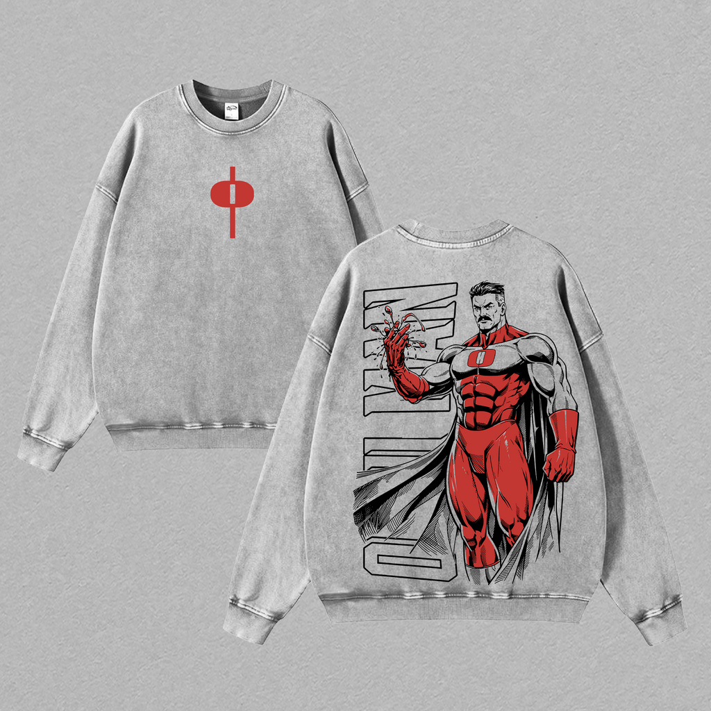 Omni-Man Invincible Blood Power Vintage Washed Tee