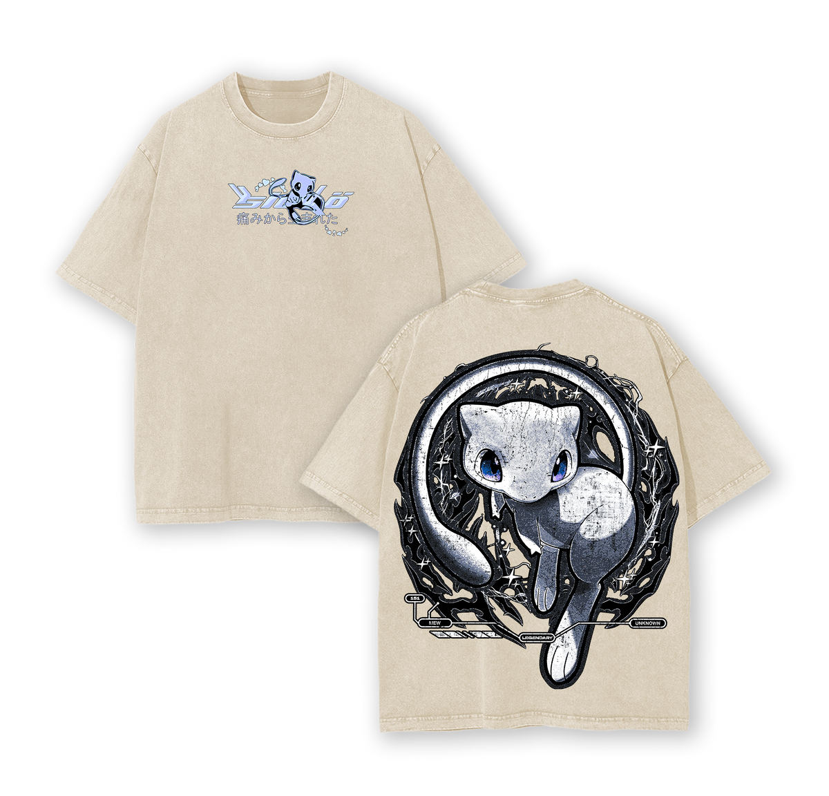Mew Pokemon Washed T-Shirt
