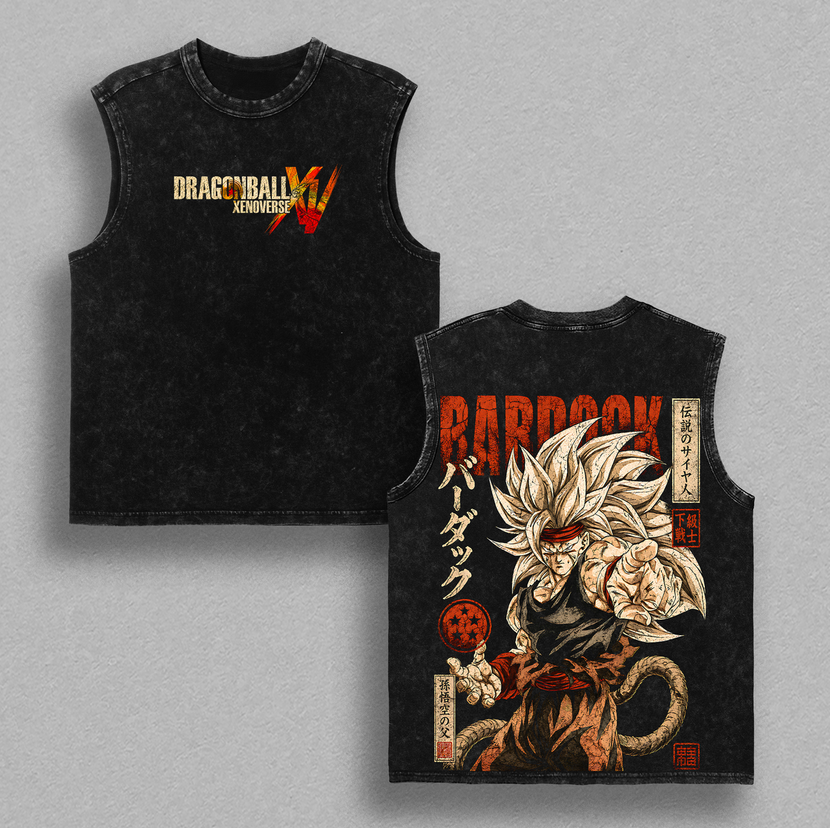 Bardock DBZ Anime Vintage Washed Tee