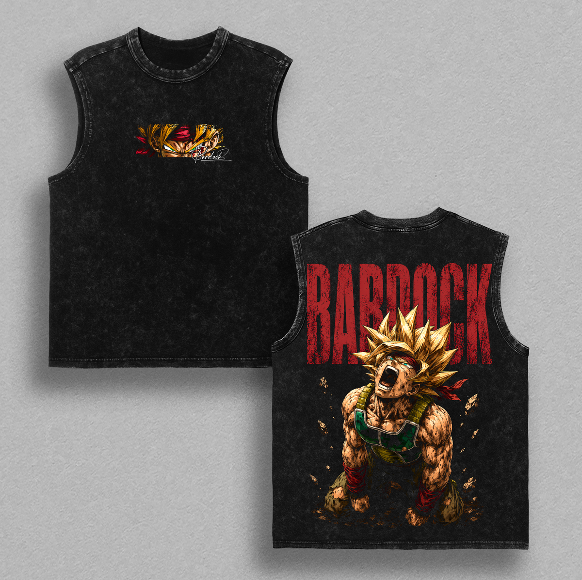 Bardock Super Saiyannn DBZ Anime Vintage Washed Tee