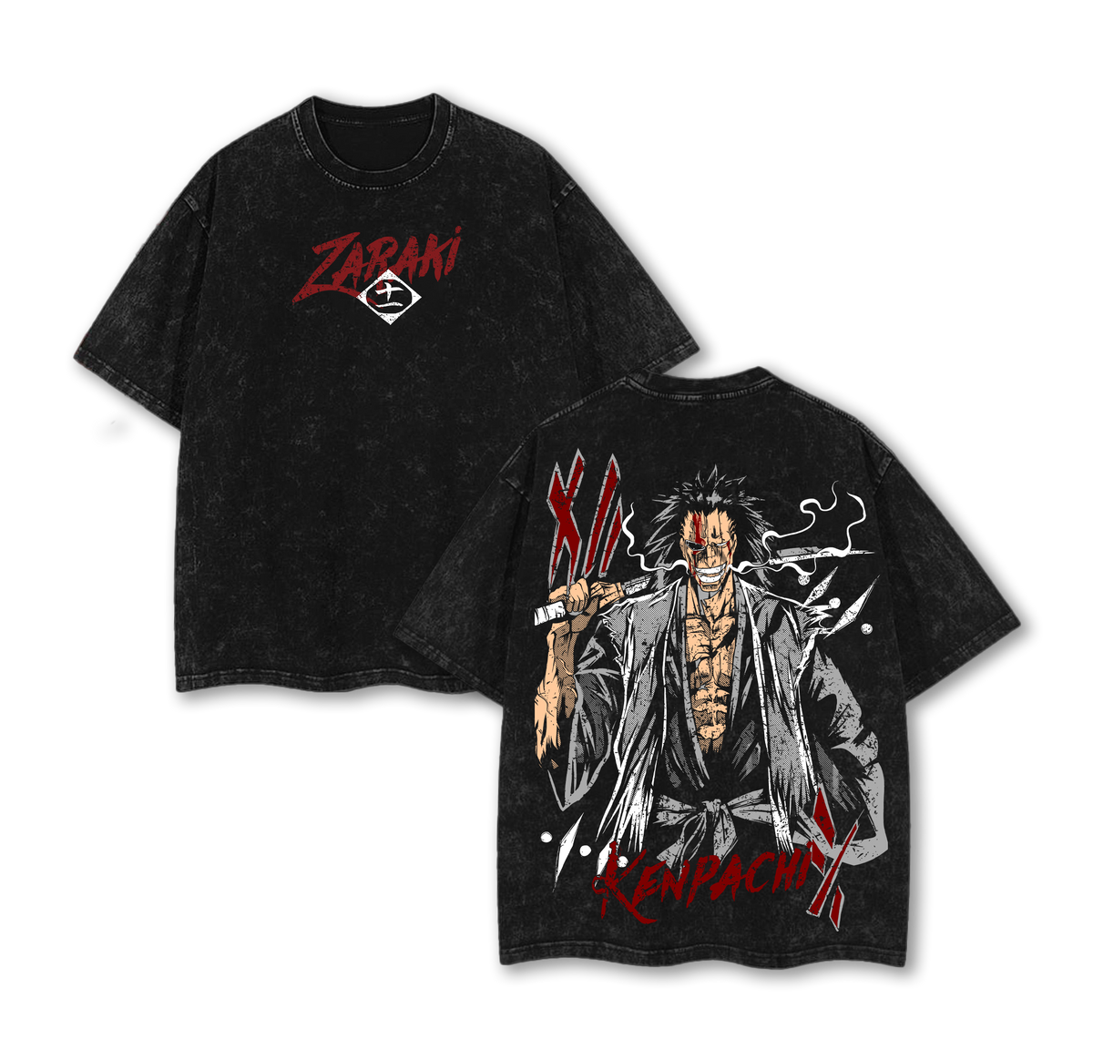 Kenpachi Zaraki T-Shirt – Bleach Vintage Washed