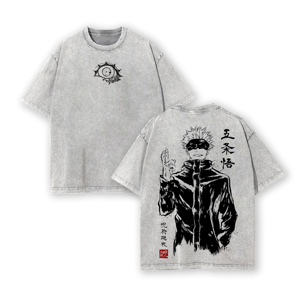 Gojo Satoru Jujutsu Kaisen Shibuya Incident Anime Vintage Washed Tee