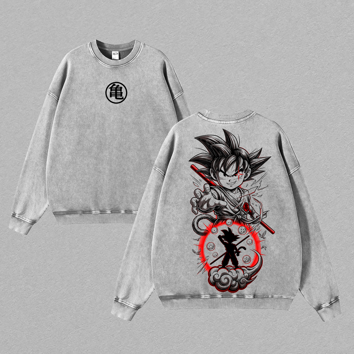 Kid Kakarot Saiyan Warrior DBZ Anime Vintage Washed Tee