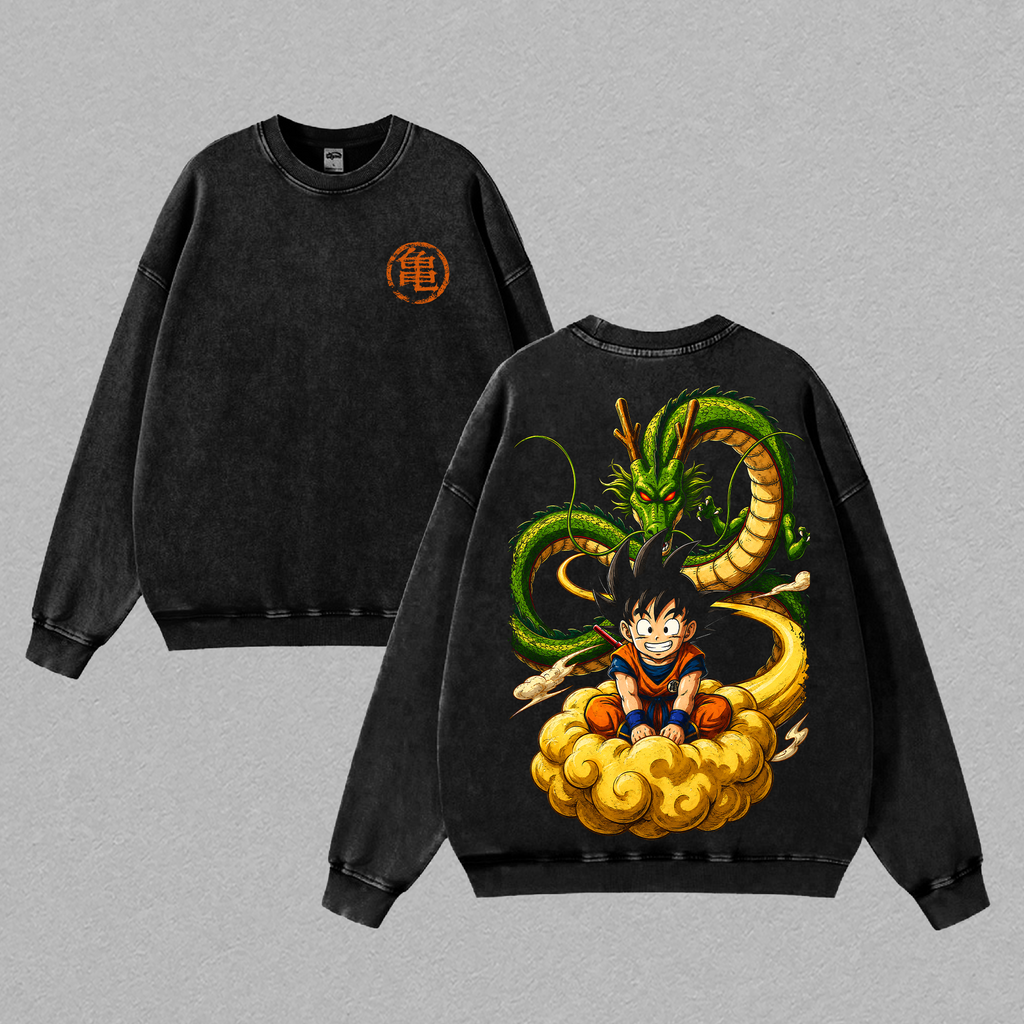 Kid Gokuuu DBZ Anime Vintage Washed Tee