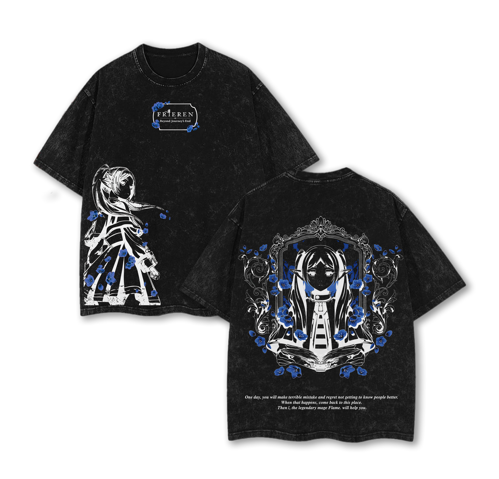 Frieren Beyond Journey's End Anime Vintage Washed Tee