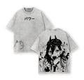 Power Chainsaw Man T-Shirt – Bloody Queen Vintage Washed Oversized Heavy Cotton Tee