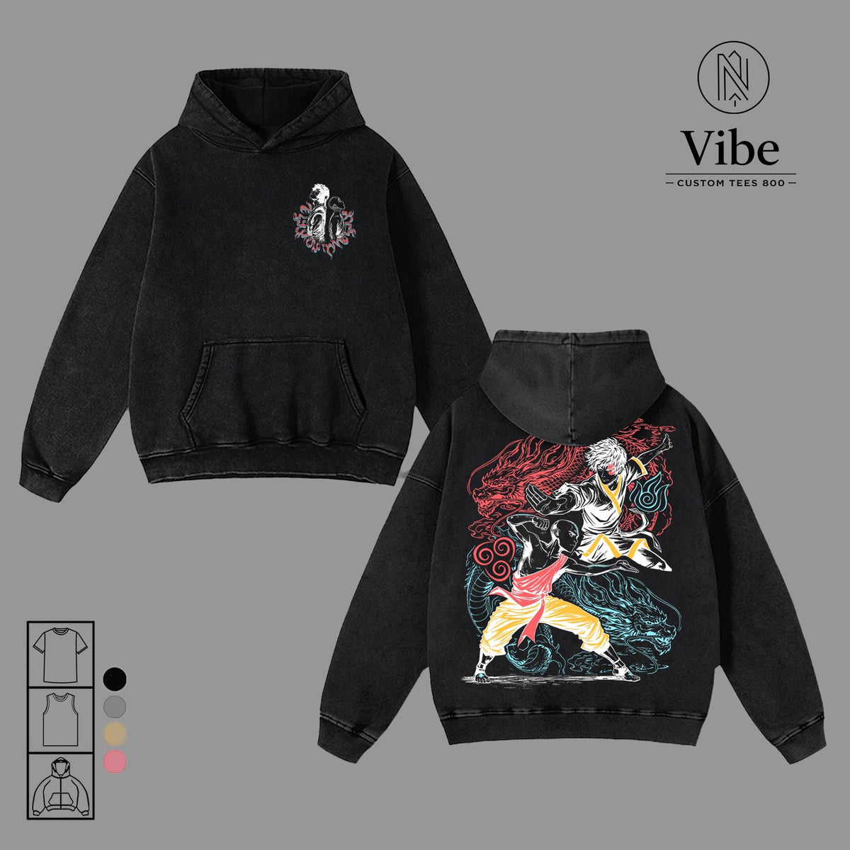 Aang And Zuko Avatar The Last Airbender Vintage Washed Tee