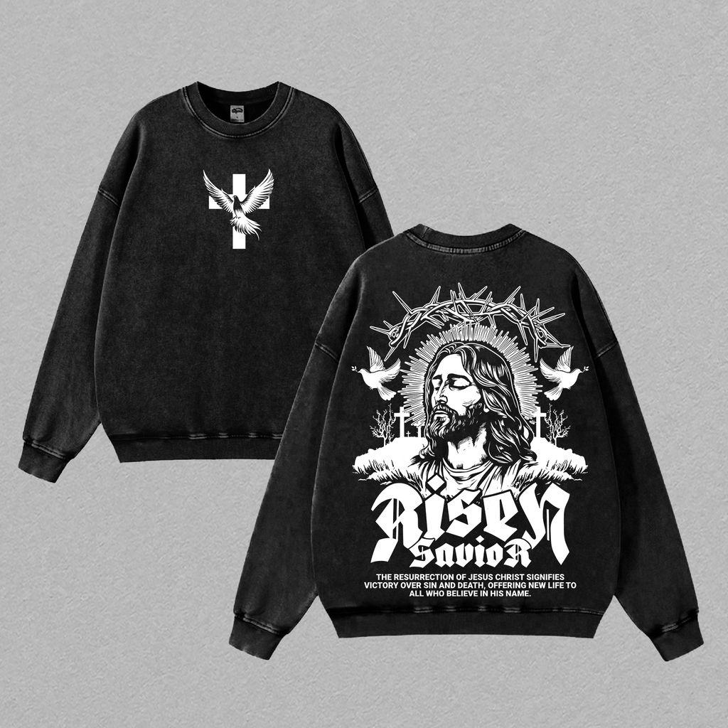 Risen Savior Jesus Christian Vintage Washed Tee