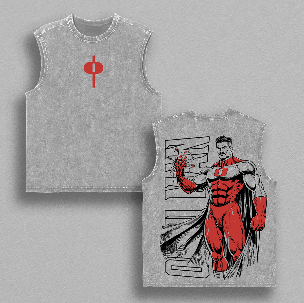 Omni-Man Invincible Blood Power Vintage Washed Tee
