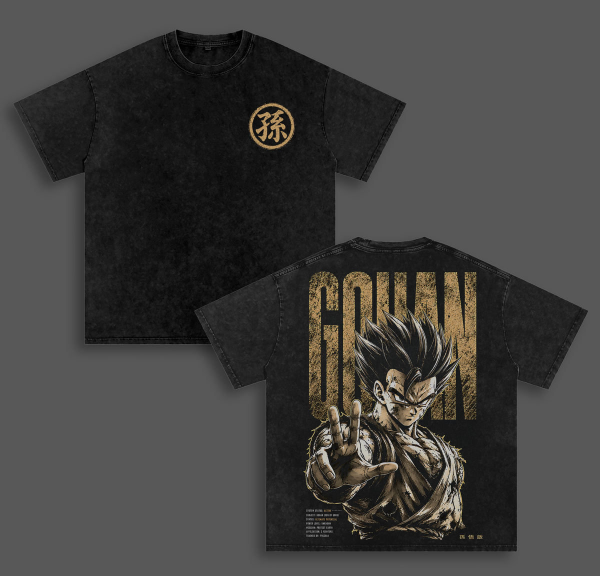 Gohann Beast Gohan DBZ Anime Vintage Washed Tee