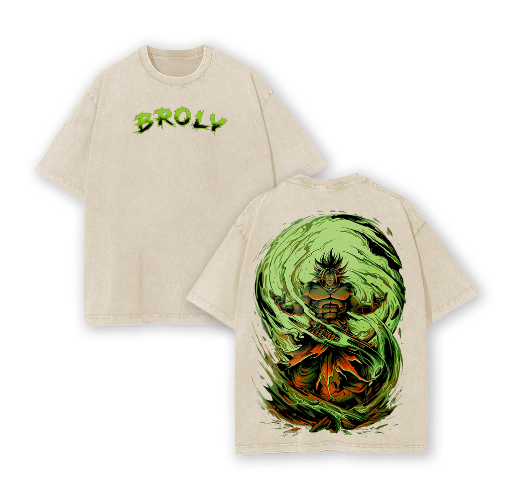 BROLY - Dragon Ball Z Anime Washed T-Shirt