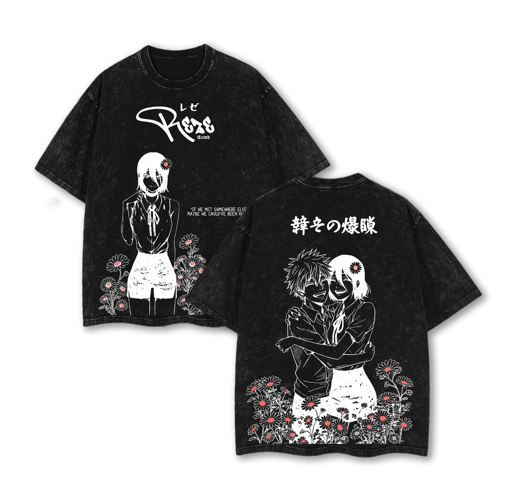 Denji x Reze - Chainsaw Man Tee Washed