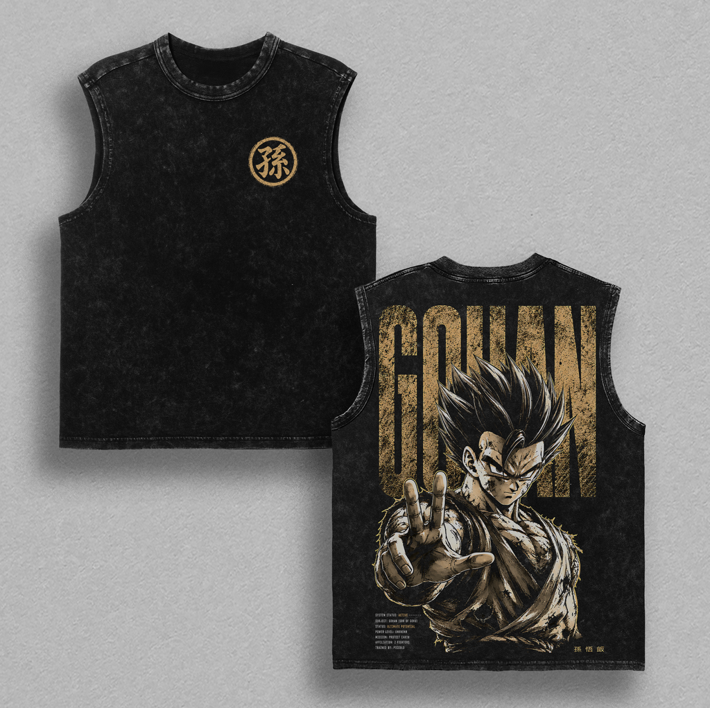 Gohann Beast Gohan DBZ Anime Vintage Washed Tee