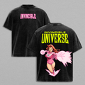 Atom Eve Invincible Universe War Comic Double Printed Oversize Lightweight Acid Washed Tee TV Series Graphic Tee Cotton T-Shirt